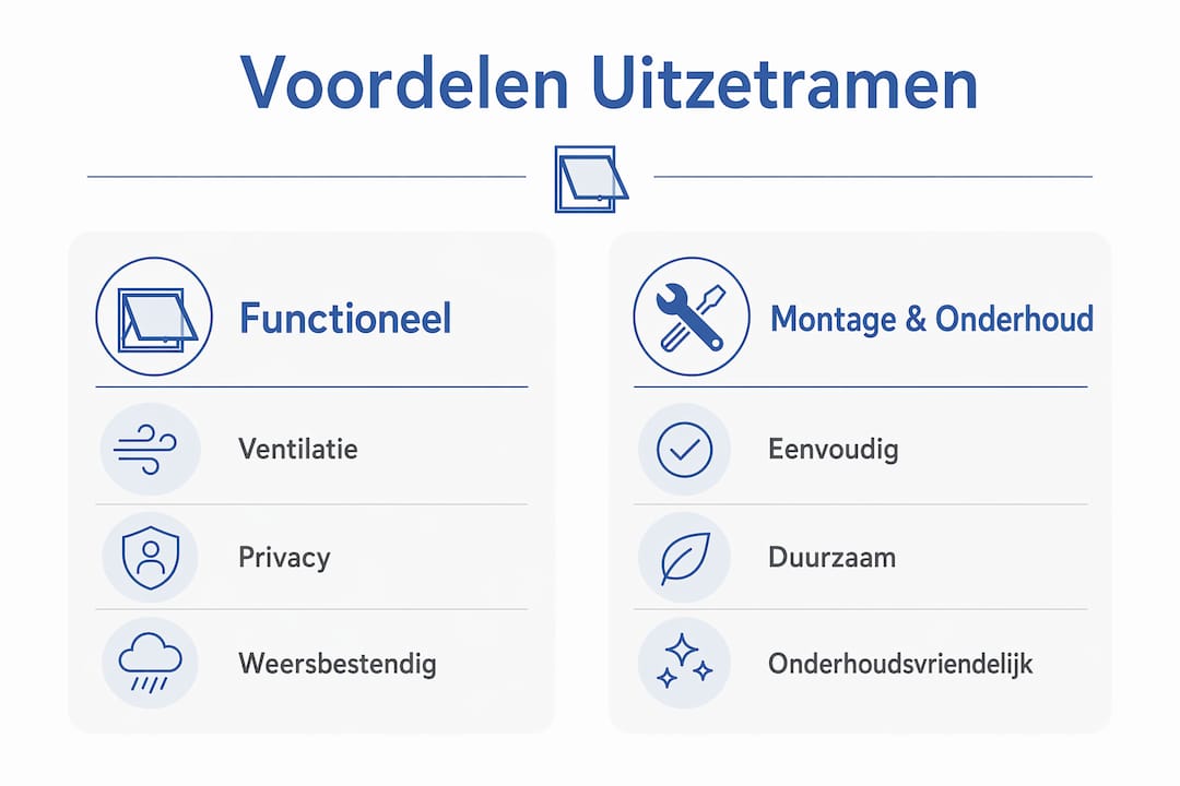 Infographic: de belangrijkste voordelen van uitzetramen in één oogopslag