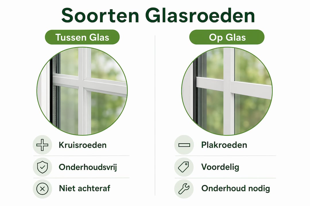 Overzichtelijke infographic waarin de verschillende soorten glasroedes met elkaar worden vergeleken