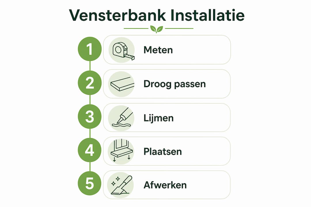 Infographic: in vijf stappen zelf je vensterbank plaatsen