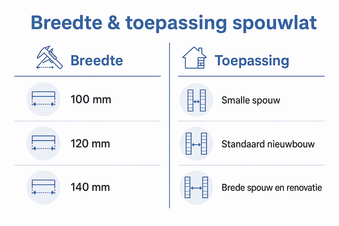 Overzicht: verschillende spouwlatten en hun toepassingen