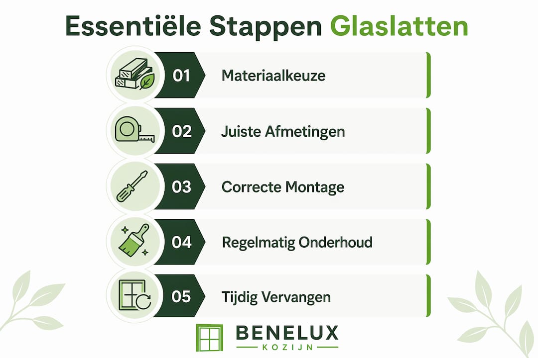 Overzichtelijke infographic: zo kies je de juiste glaslatten stap voor stap