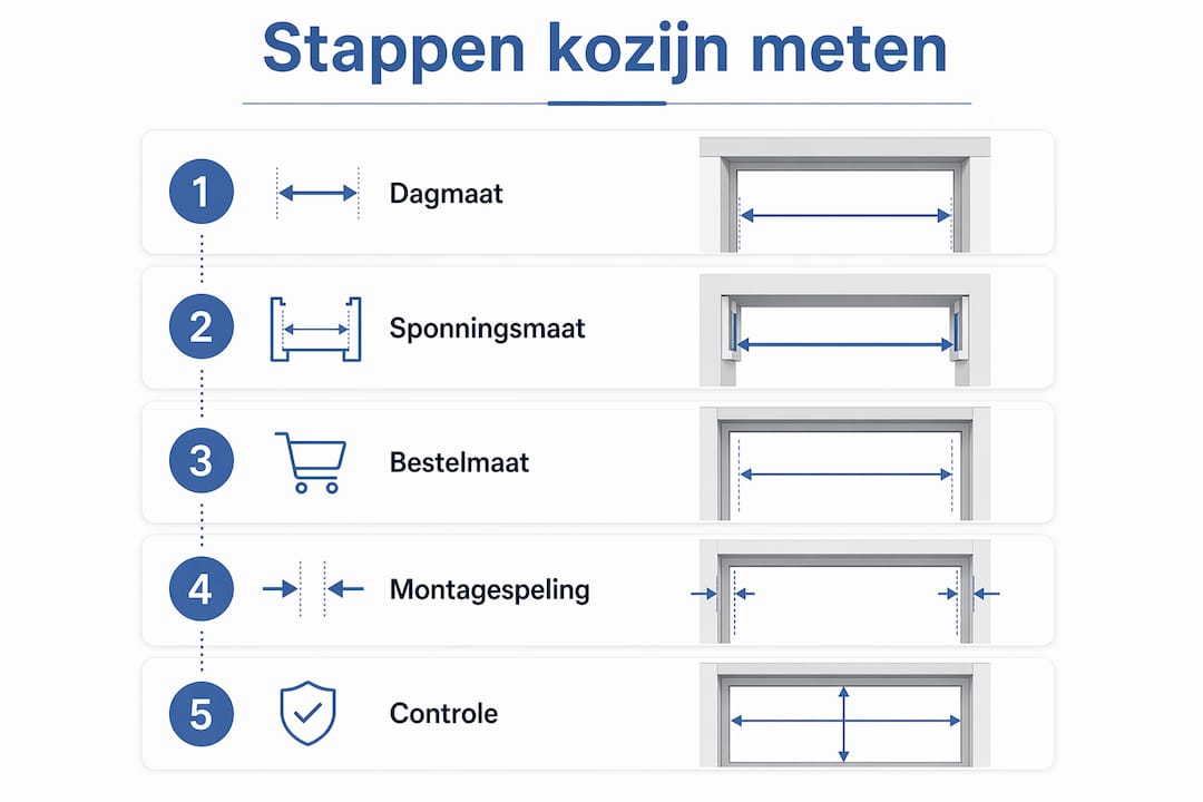 Overzichtelijke infographic: zo meet en bestel je eenvoudig je nieuwe kozijnen