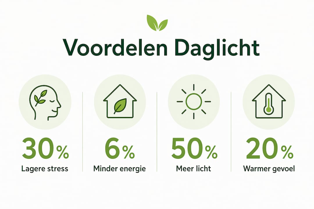 In een duidelijke infographic zie je waarom daglicht in huis zo belangrijk is.