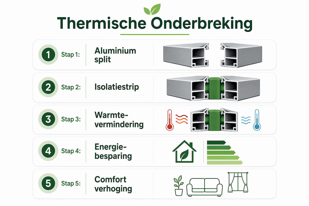 Infographic: hoe een thermische onderbreking werkt