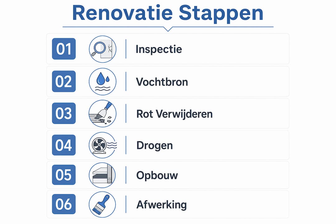 Overzicht: zes stappen voor het renoveren van houten kozijnen