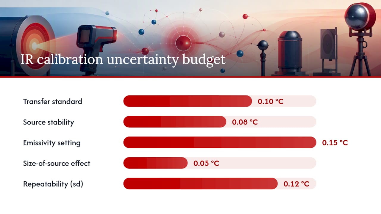 Diagram of infrared calibration uncertainty budget components