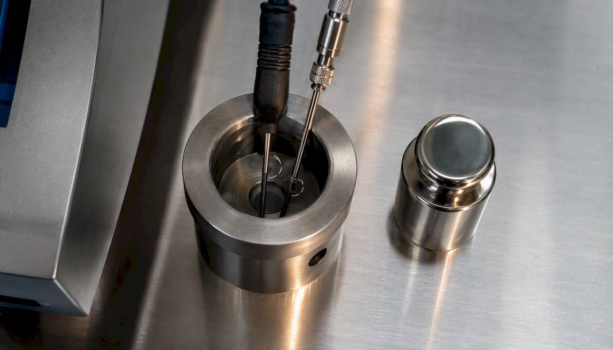 Temperature probe checked against reference standard