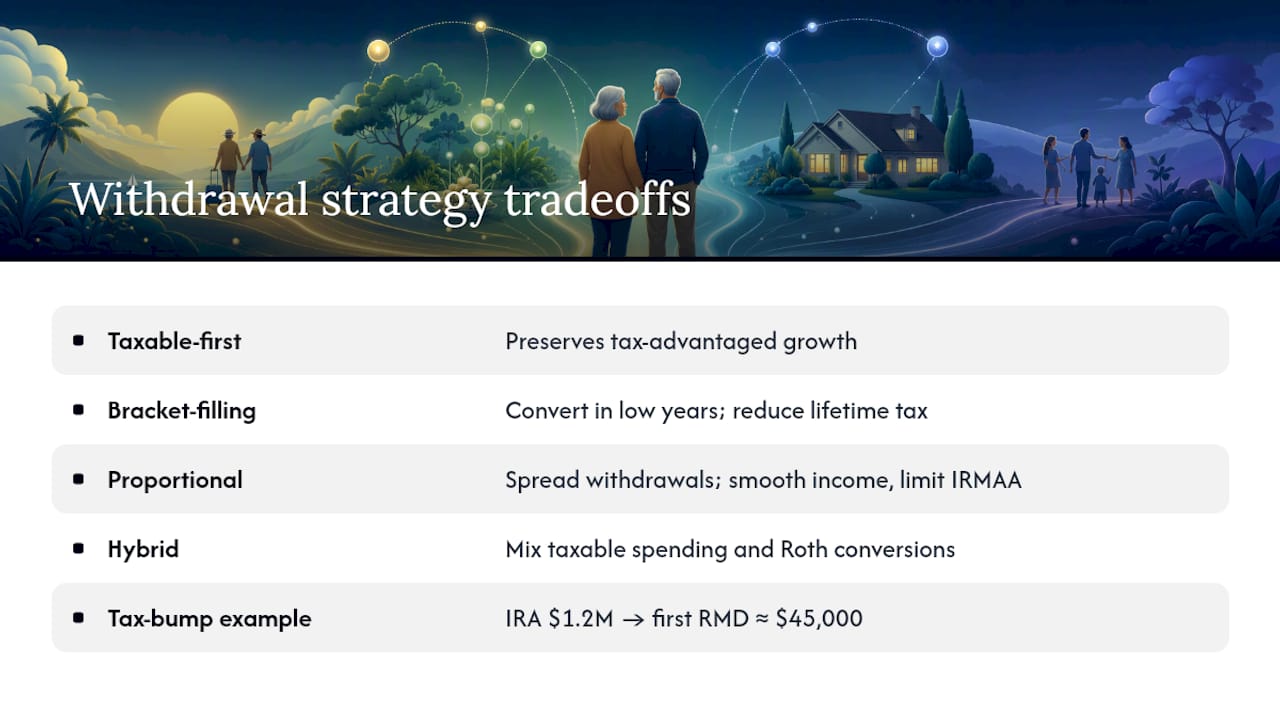 Which withdrawal strategy actually saves the most in taxes? — overview diagram