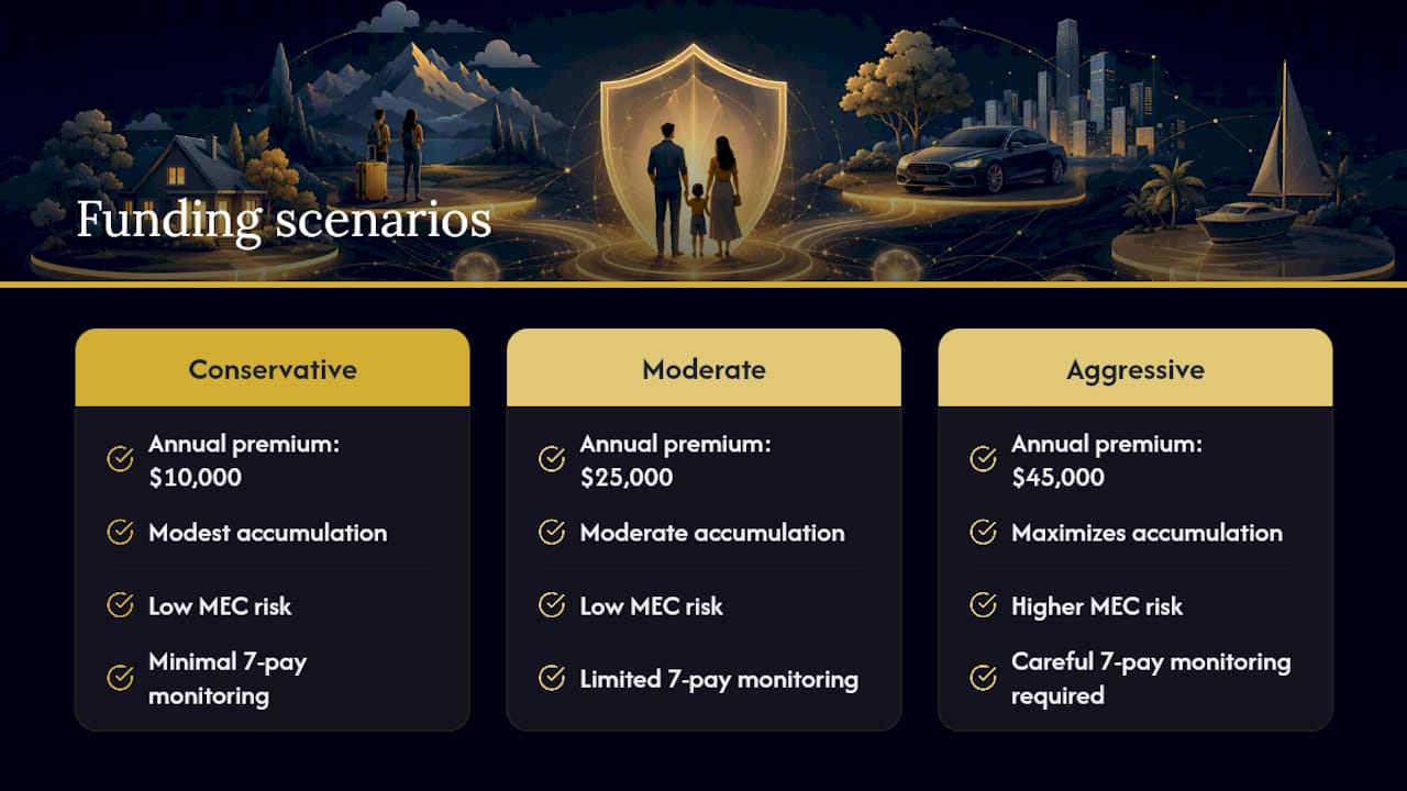 Comparison of overfunding scenarios impacts