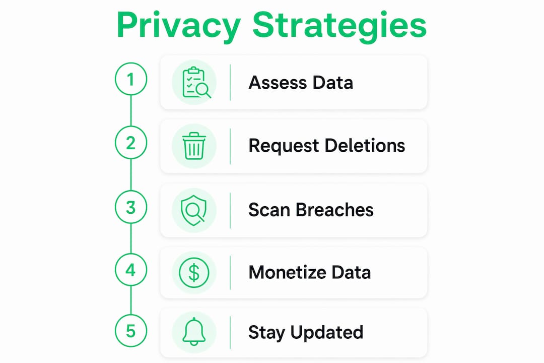 Infographic outlining five key privacy management steps
