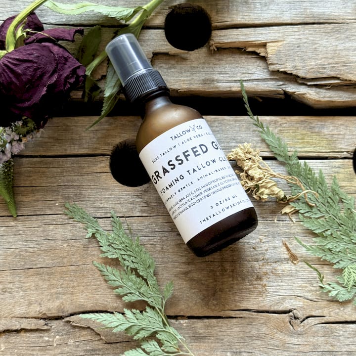 Close-up of cleansing balm and foaming cleanser