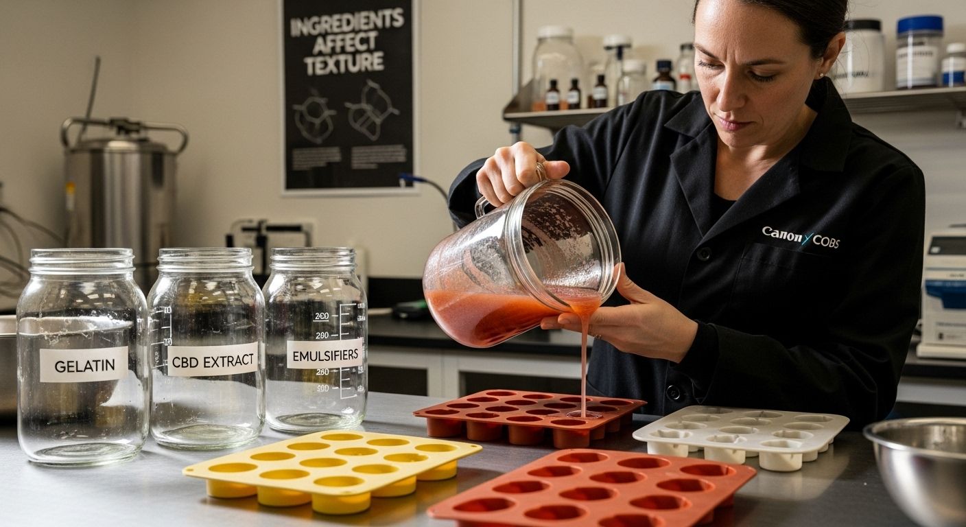 cbd gummy ingredients process photo
