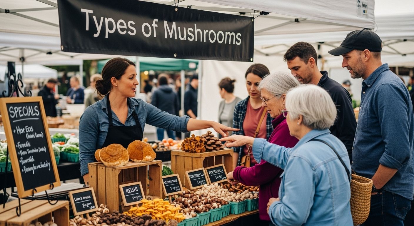 farmers market mushrooms