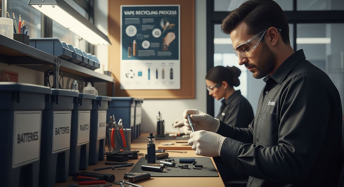 vape recycling process, recycling facility