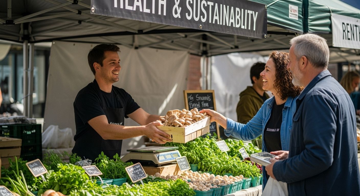 farmers market organic mushrooms