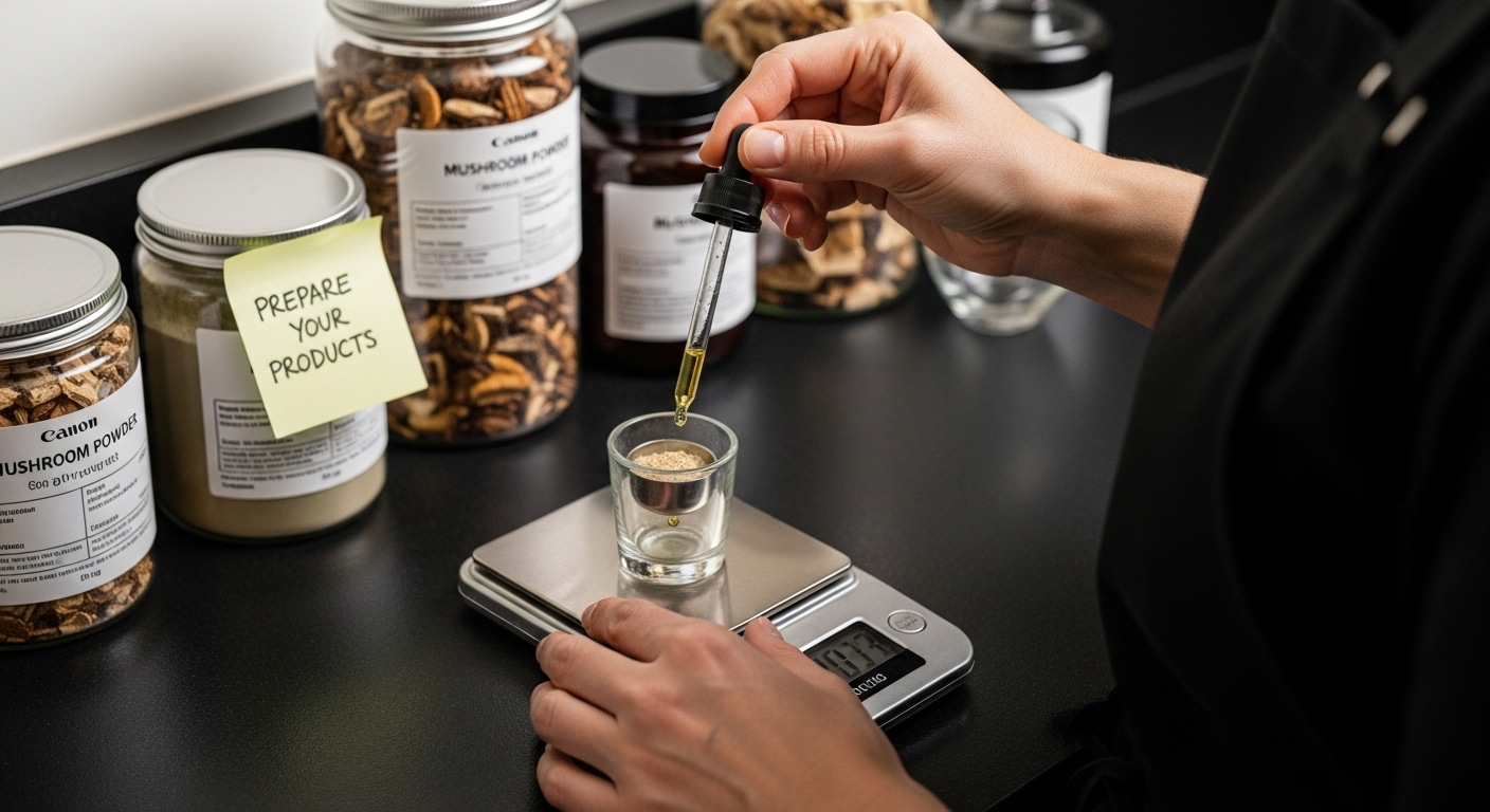 mushroom preparation workflow