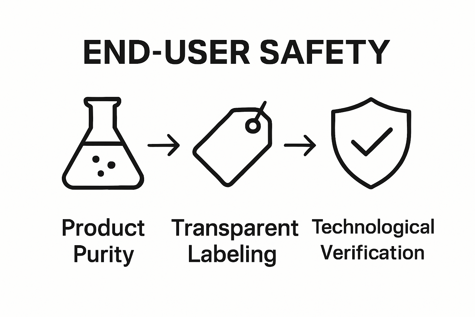Comparison of cannabis safety pillars infographic