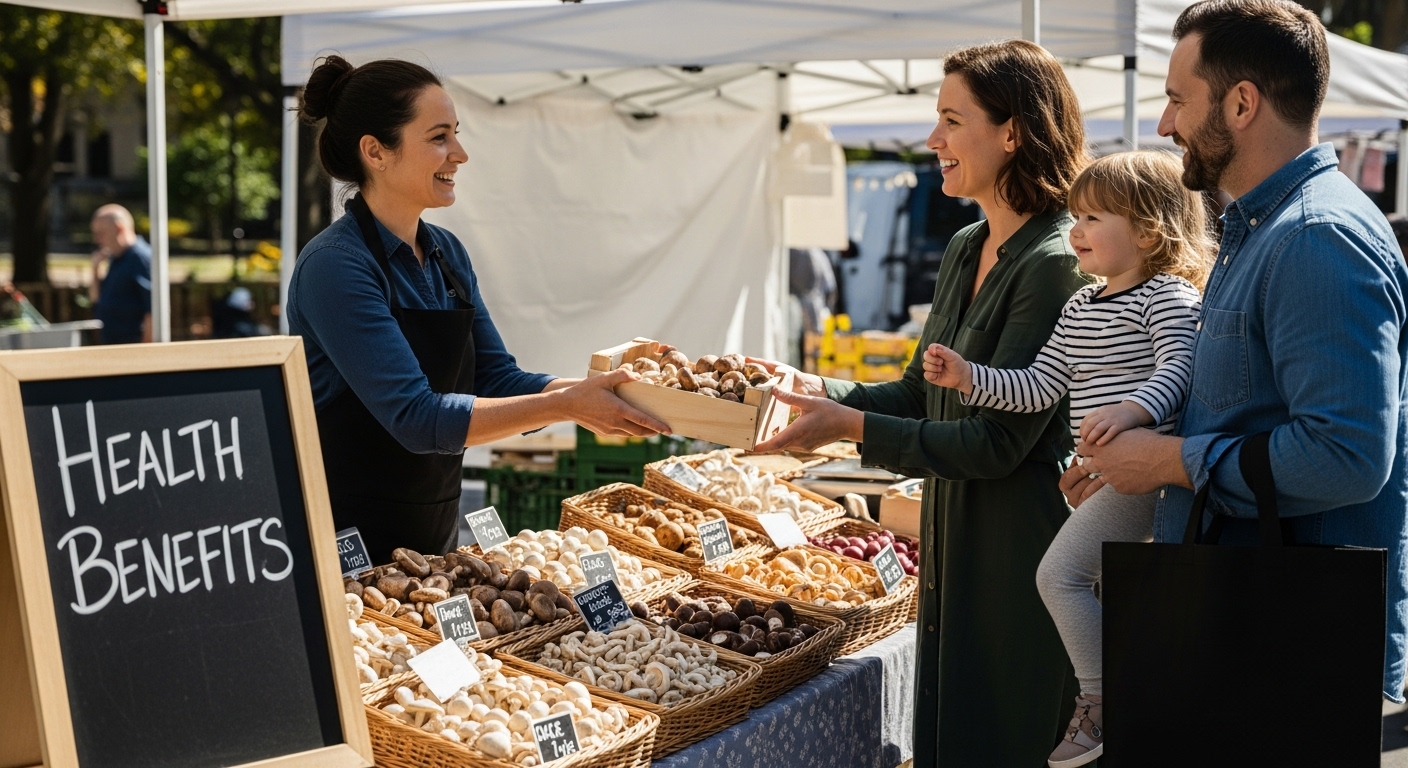 organic mushroom farmer market health