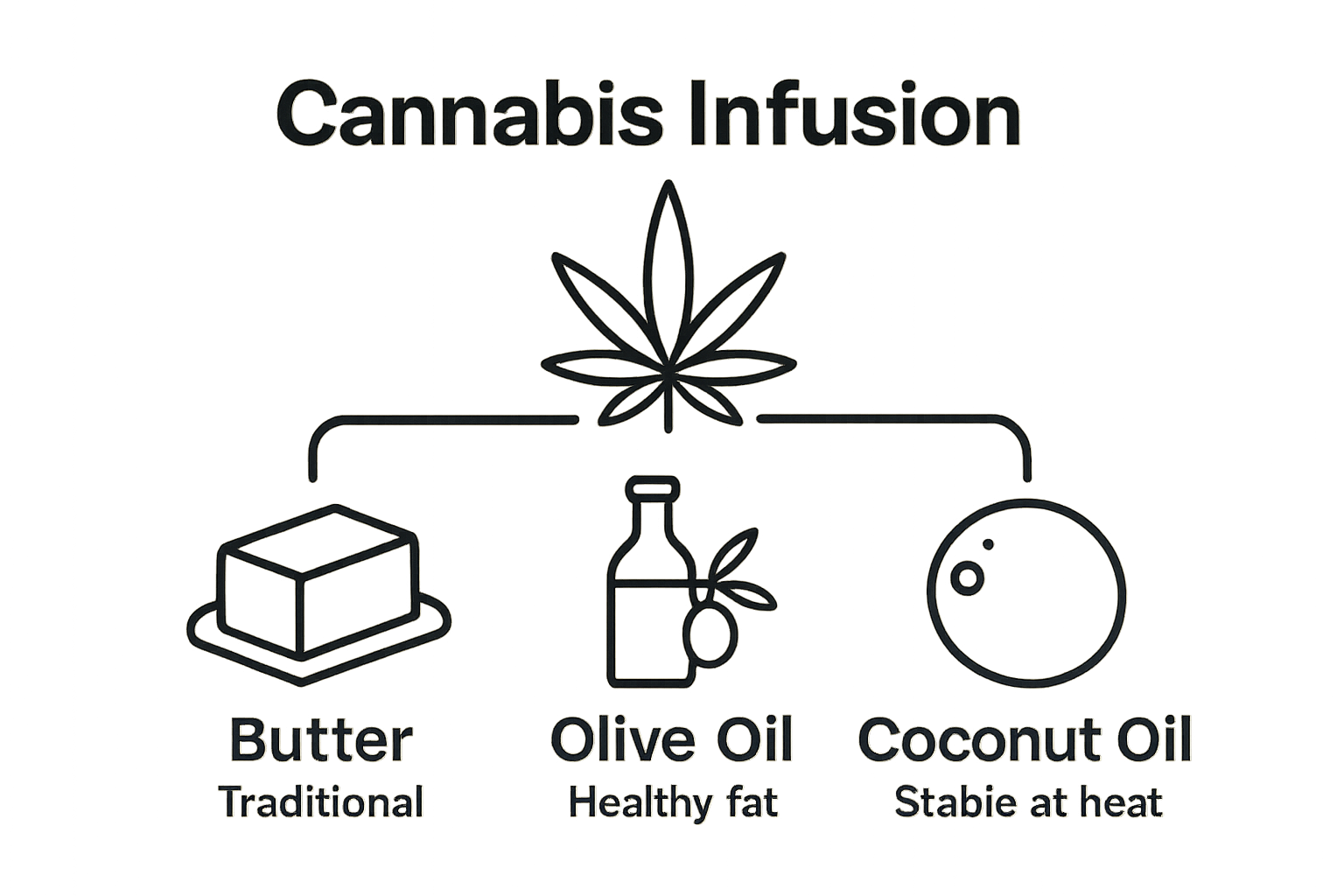 Infographic comparing cannabis infusion carrier options