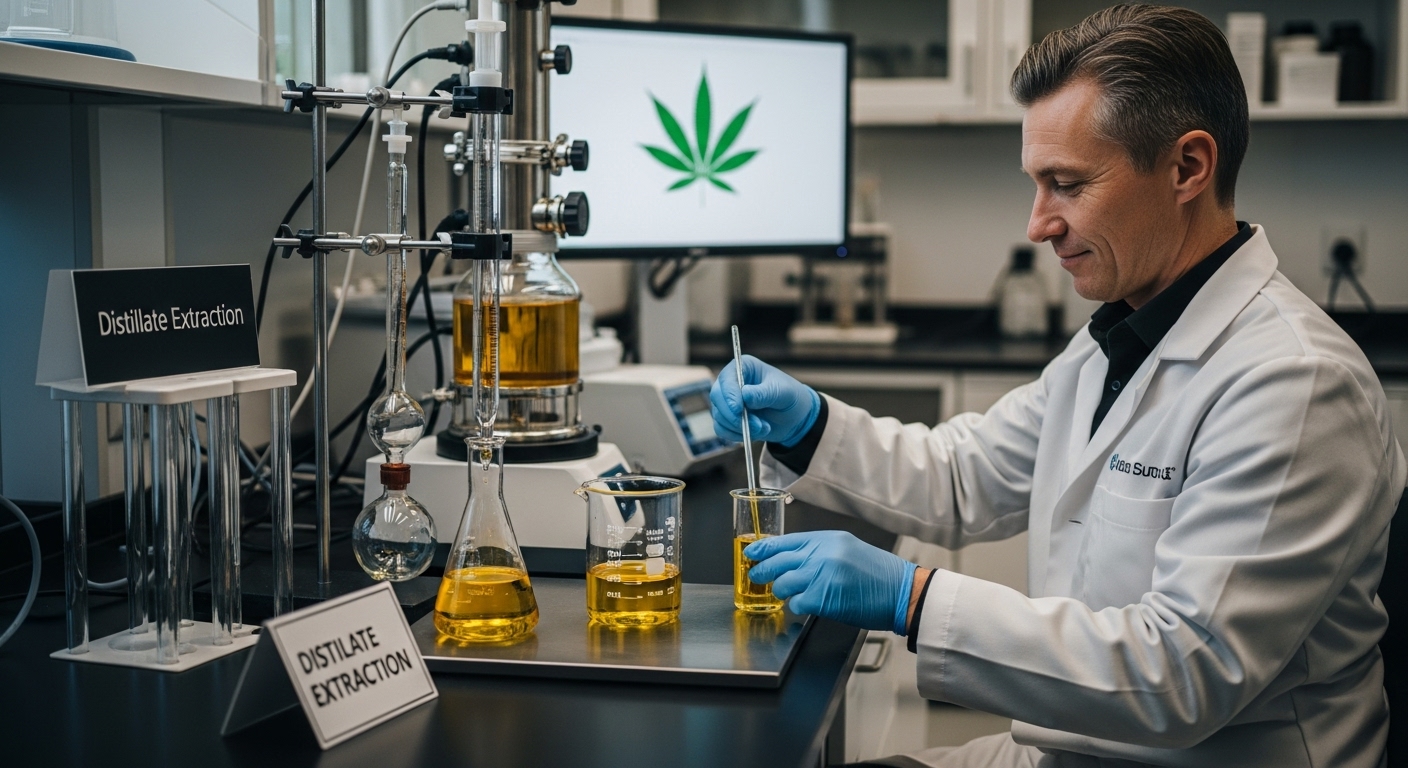 distillate extraction lab scientist