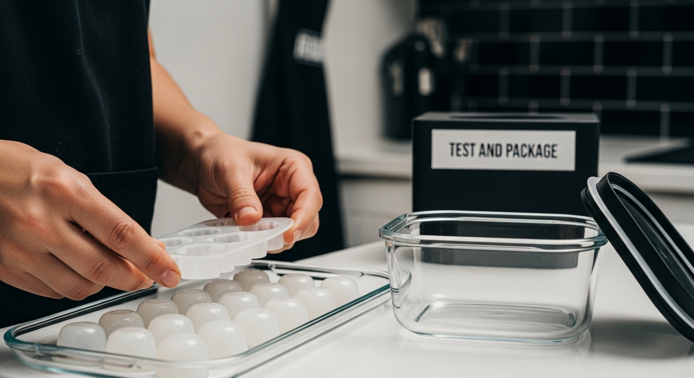 CBD gummies packaging step