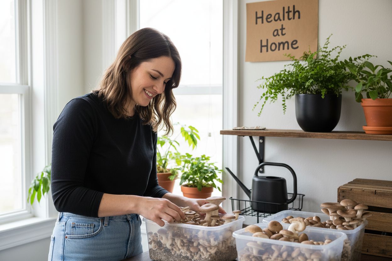 indoor mushroom cultivation home health image