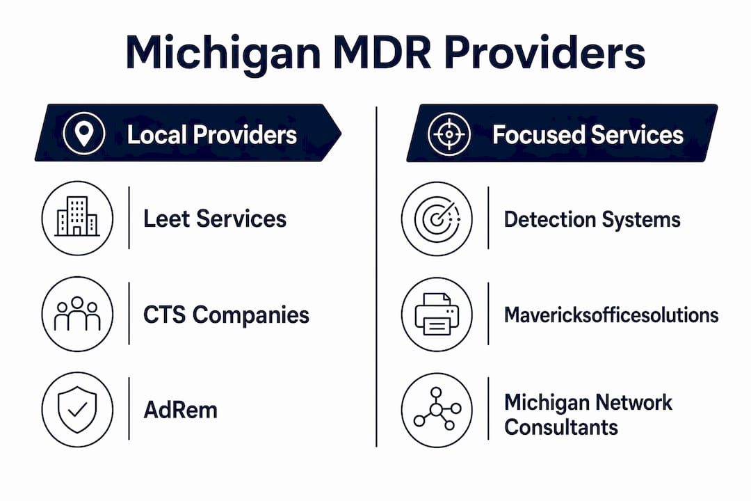 Infographic comparing Michigan MDR providers