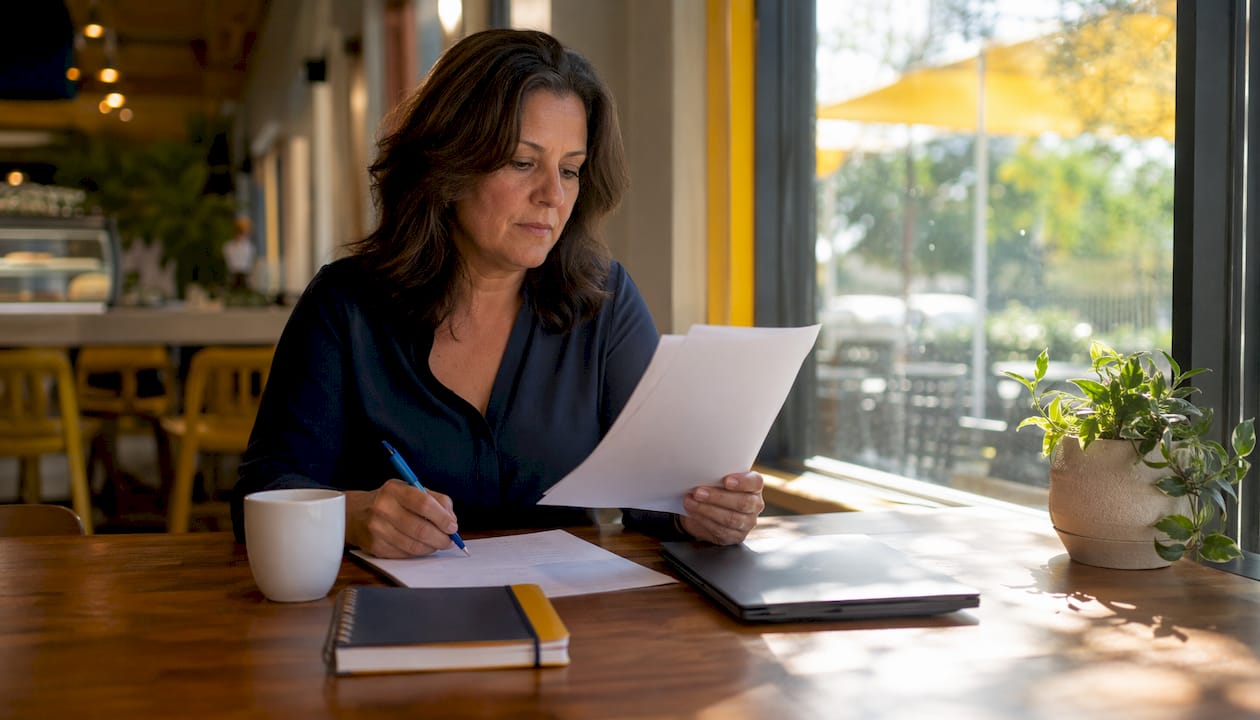 Hands taking notes on backup recovery plan