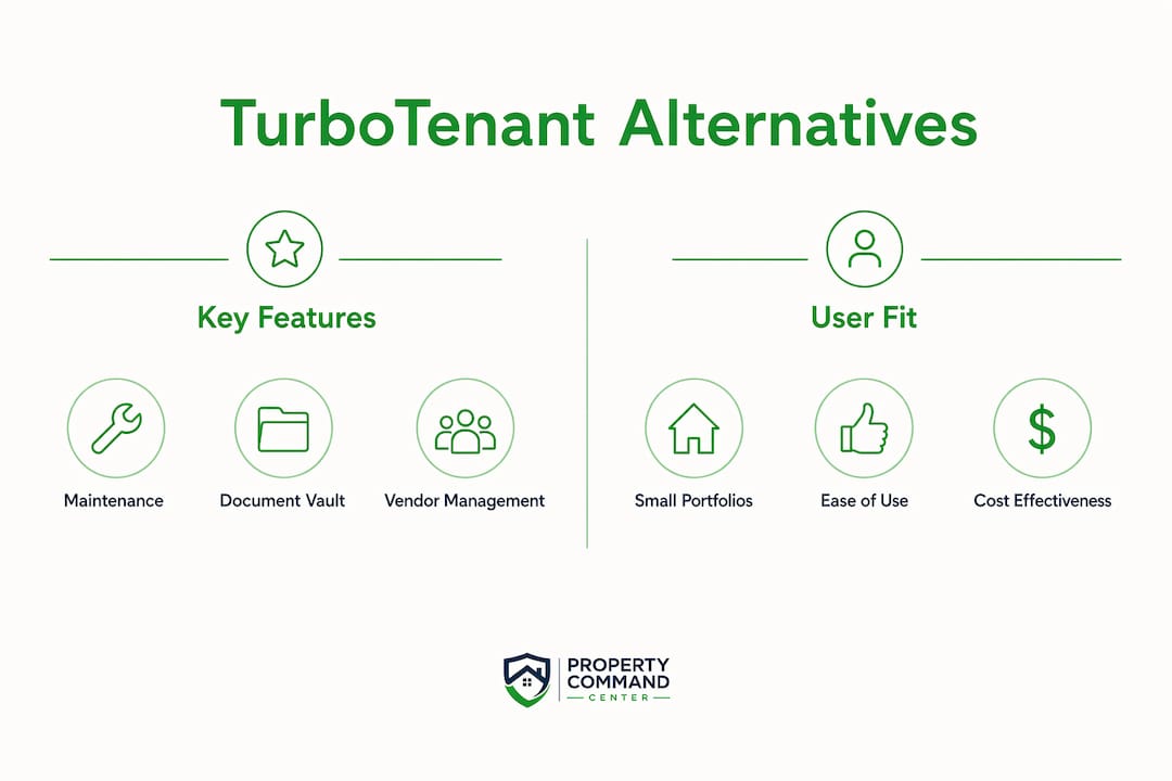 Infographic comparing key features of TurboTenant alternatives