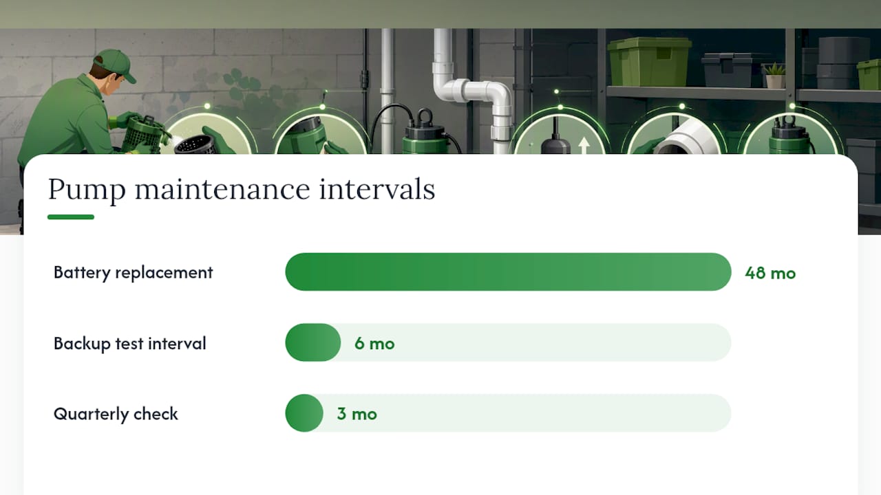 Battery backups, secondary pumps, and alarms: keeping them ready — overview diagram