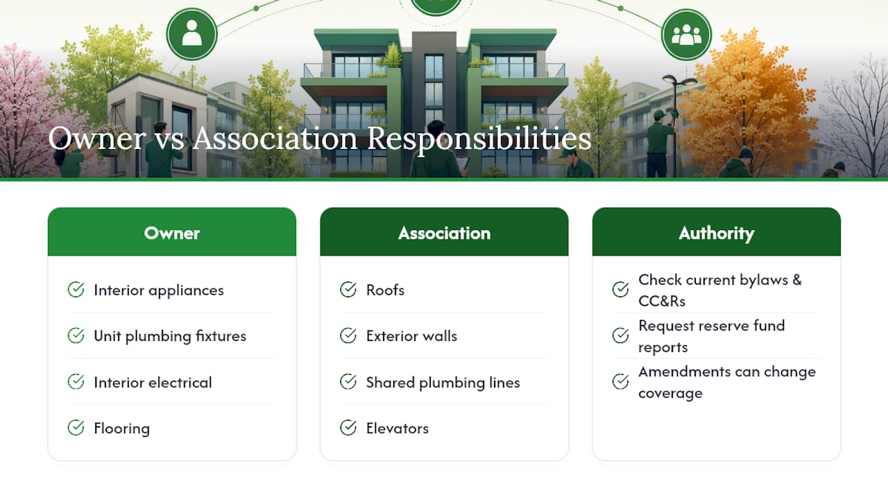 Owner and association maintenance responsibilities