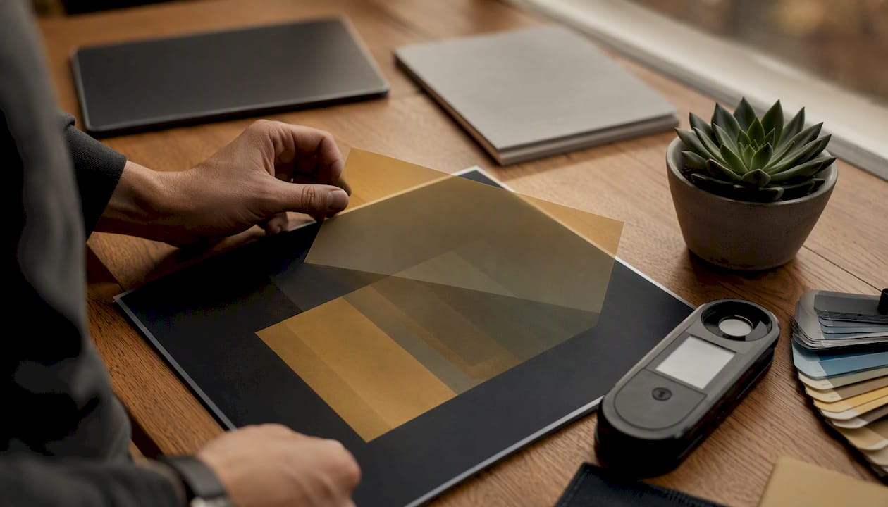 Semi-transparent overlay on website design detail