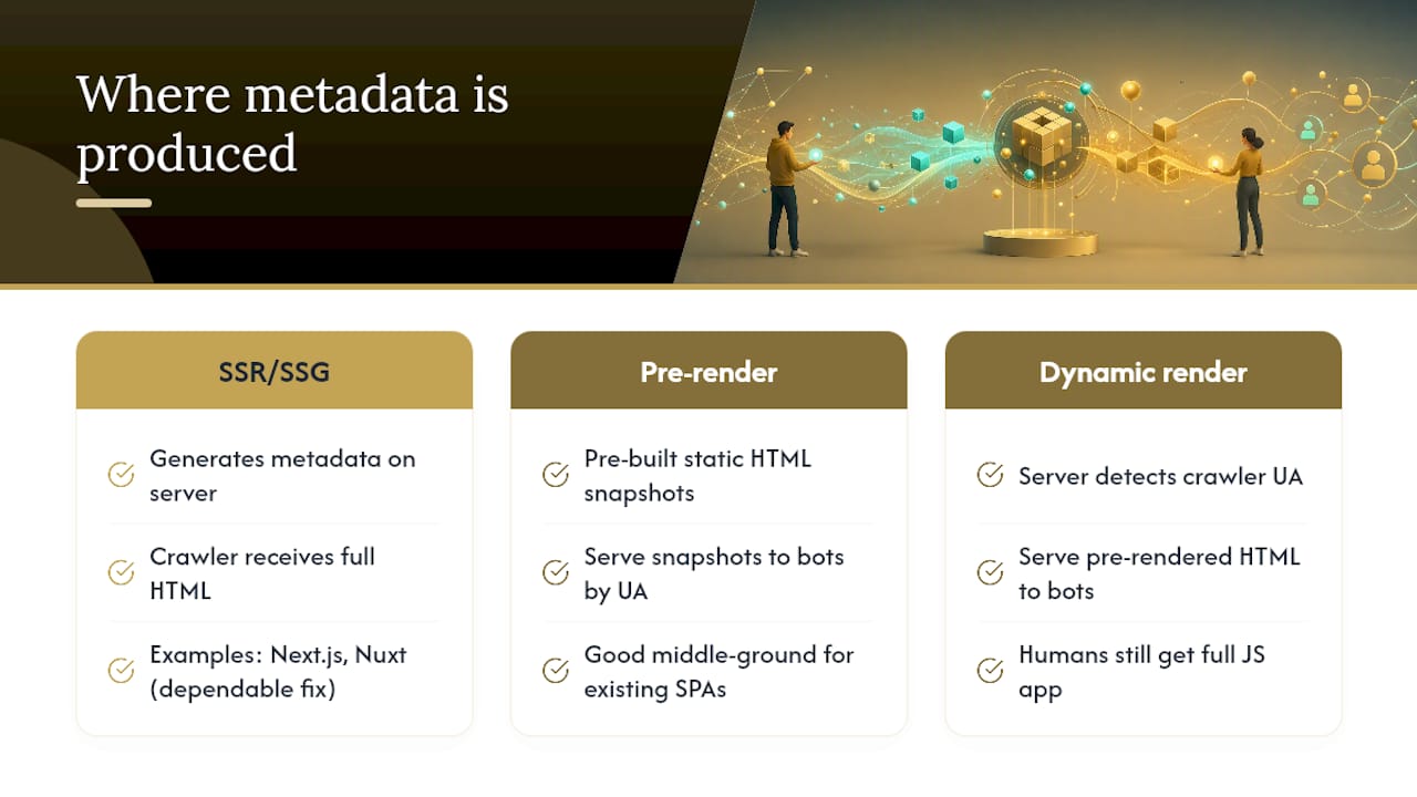 Three ways SPAs serve social metadata