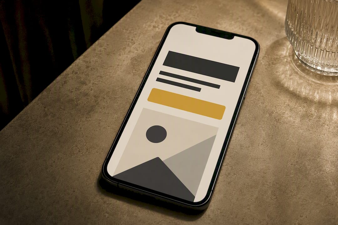 Mobile homepage hero content order