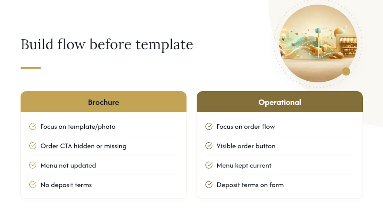 What Bakery Owners Get Wrong About Their Own Website — overview diagram