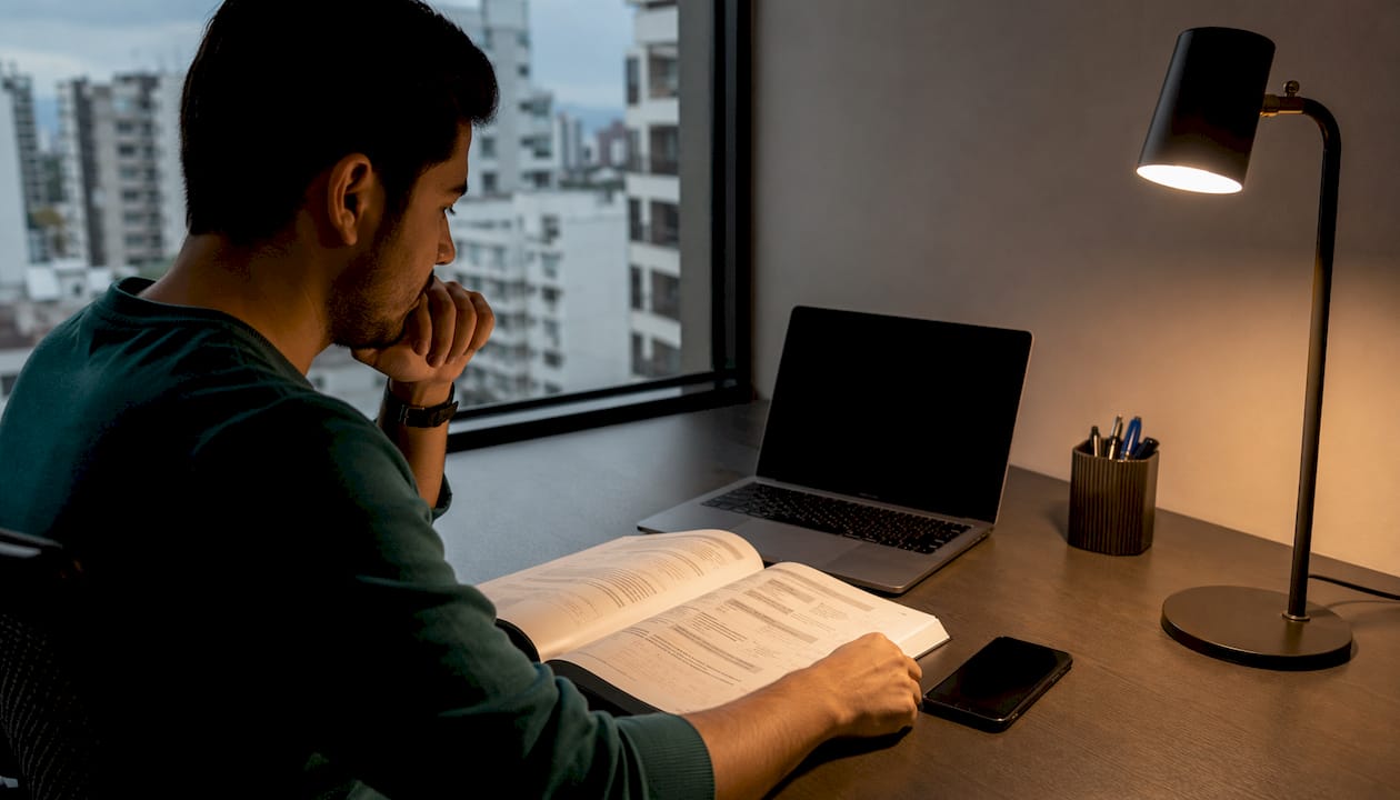 Mesa de trabajo equipada con dispositivos para activar la autenticación en dos pasos de forma segura