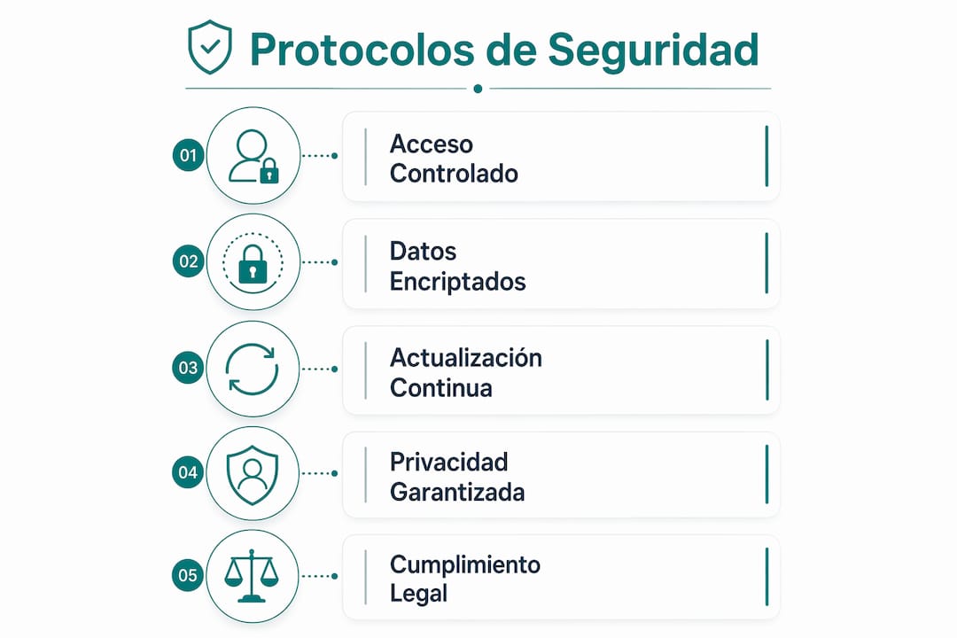 Infografía sobre las medidas de seguridad aplicadas en el registro de vacunación en Ecuador