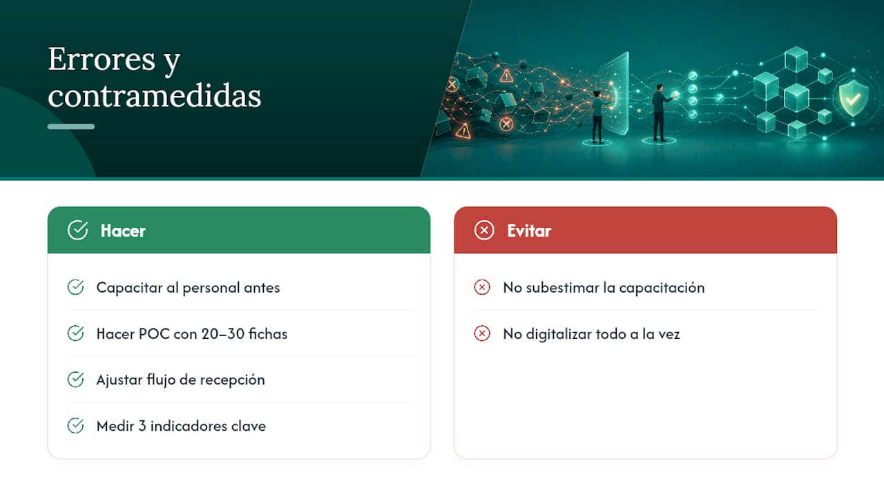 Errores que arruinan una buena implementación — overview diagram