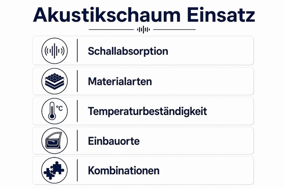 Übersicht: Wie Akustikschaum im Fahrzeug für mehr Ruhe sorgt