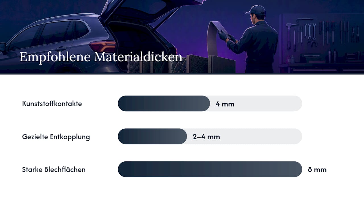 Welche Materialien wofür? Empfehlungen und Spezifikationen — overview diagram