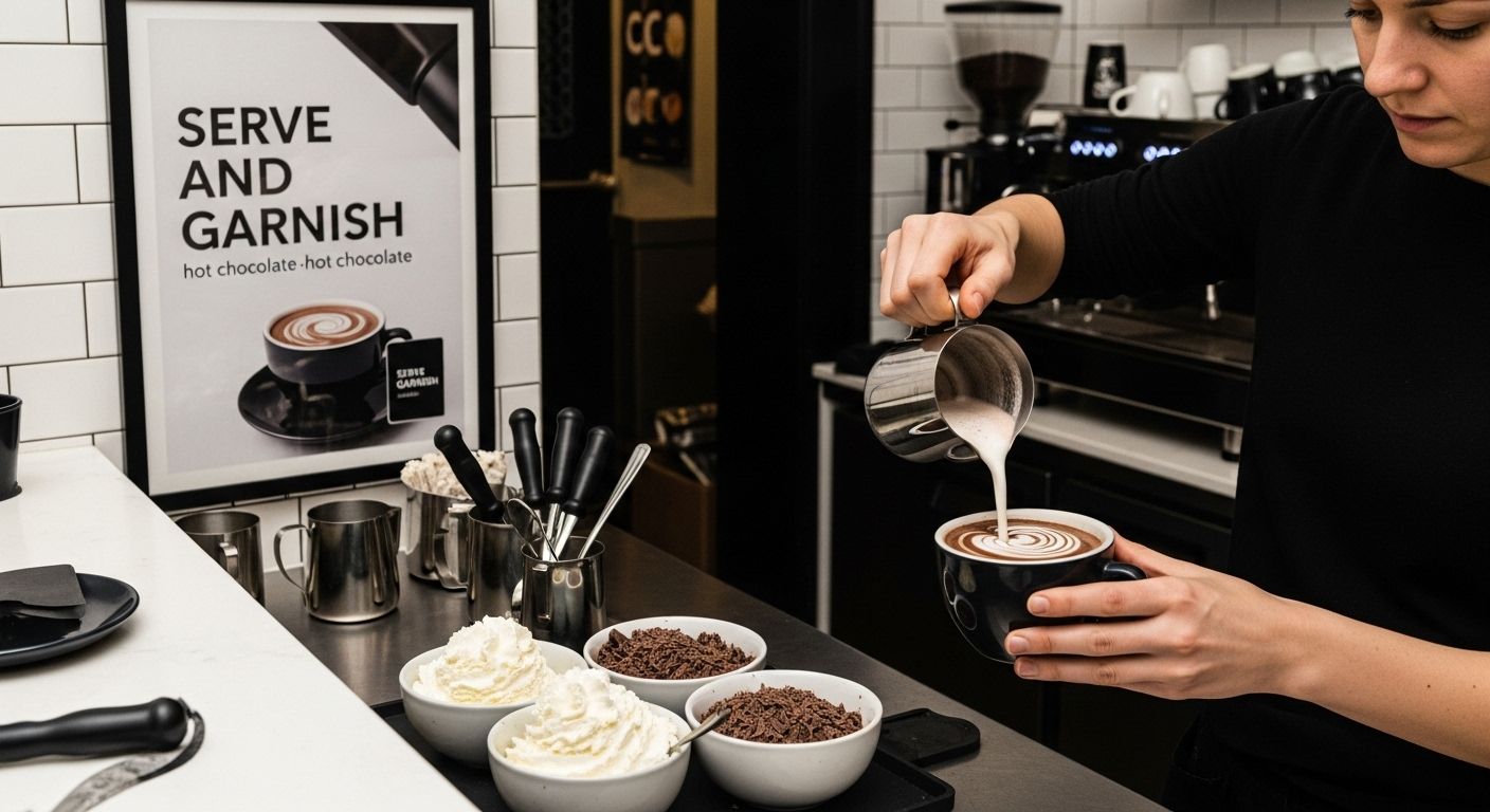 hot chocolate serving garnish