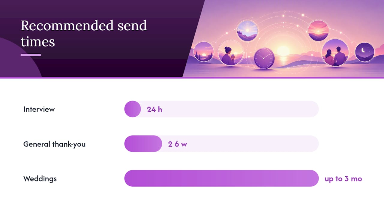 Comparison of thank-you note formats