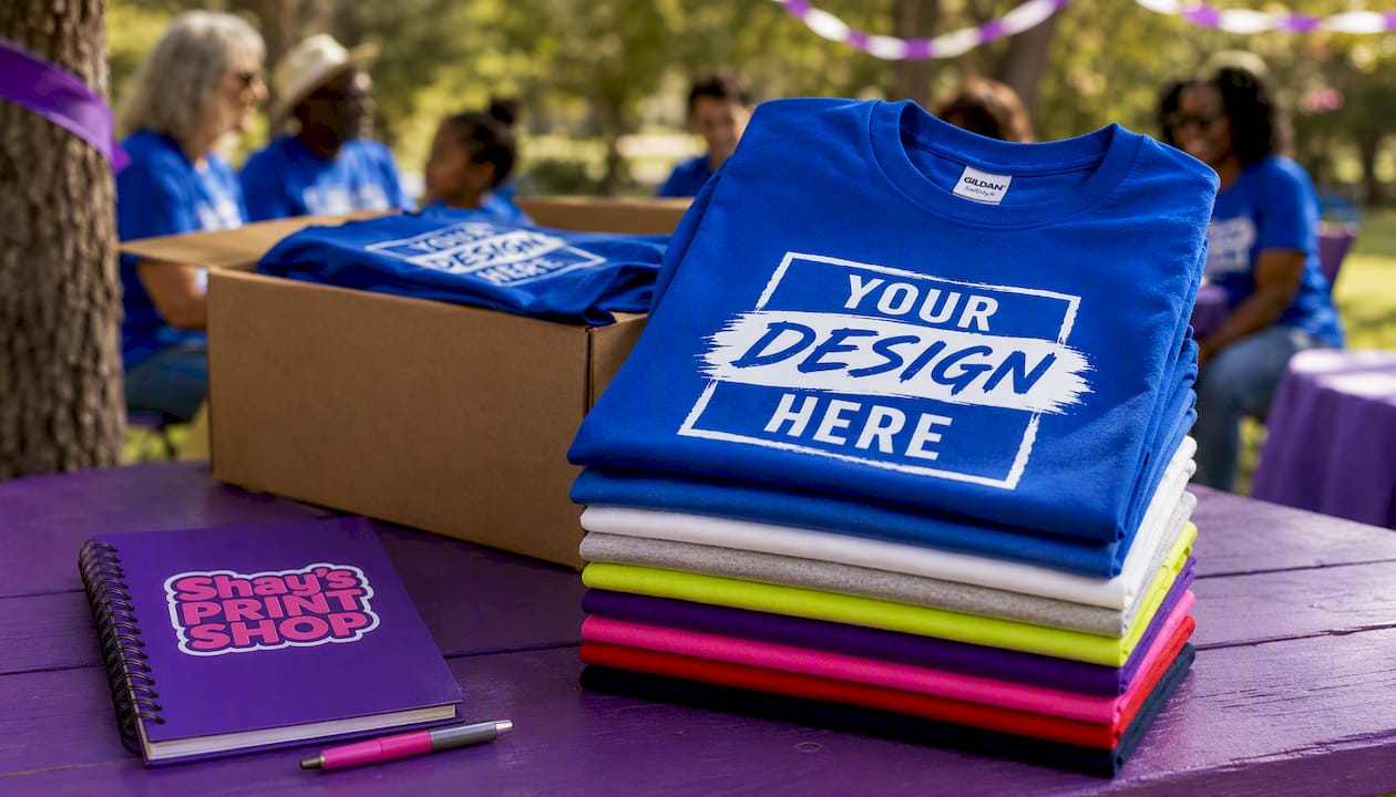Custom T-Shirts – 10 for $99 | 100% Cotton Personalized Shirts for Events, Businesses & Family Reunions