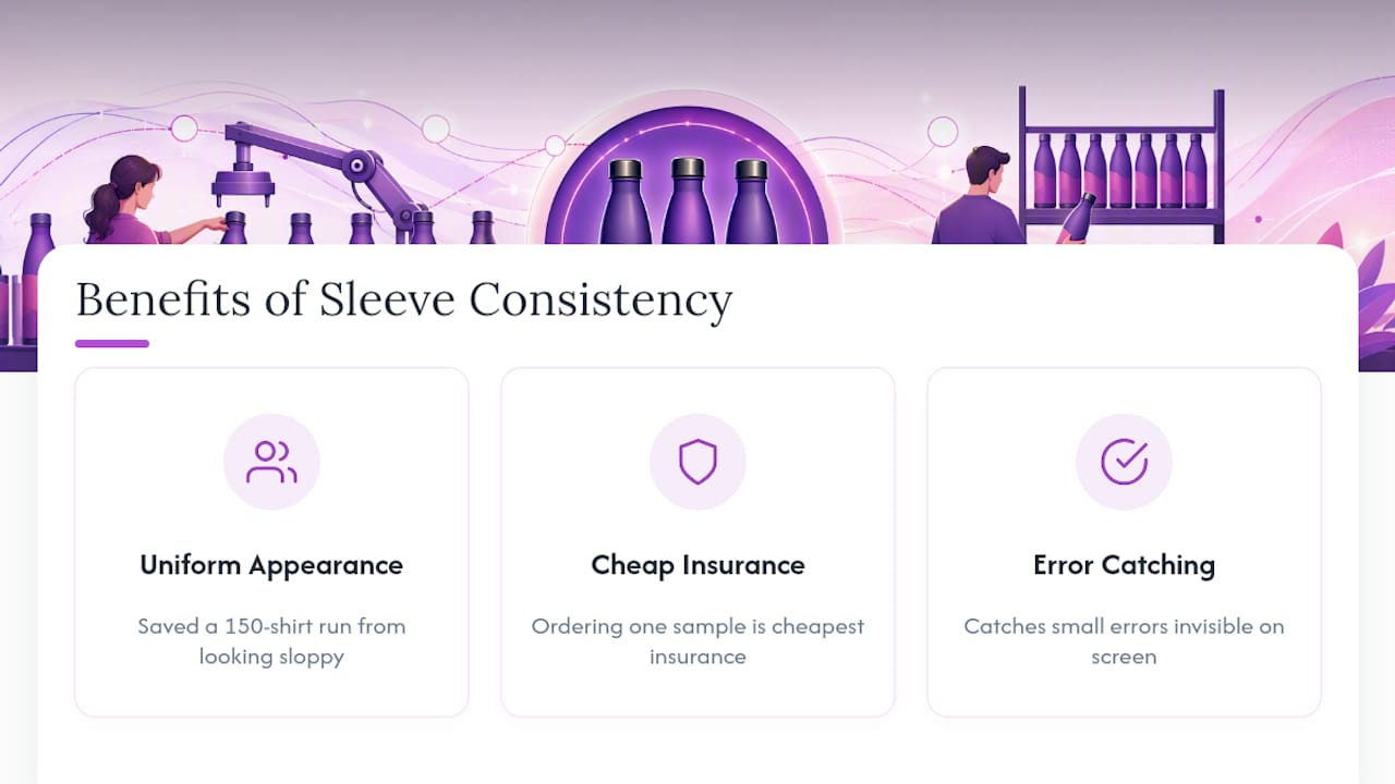 Diagram illustrating why sleeve placement consistency matters