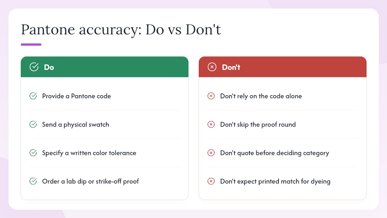 The honest take on Pantone accuracy in apparel — overview diagram