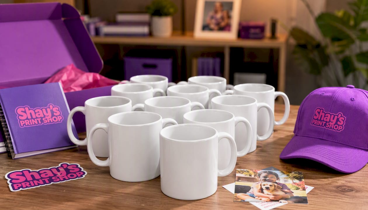 12 Custom 11oz Coffee Mugs for $75 | Personalized Logo Photo Party Event