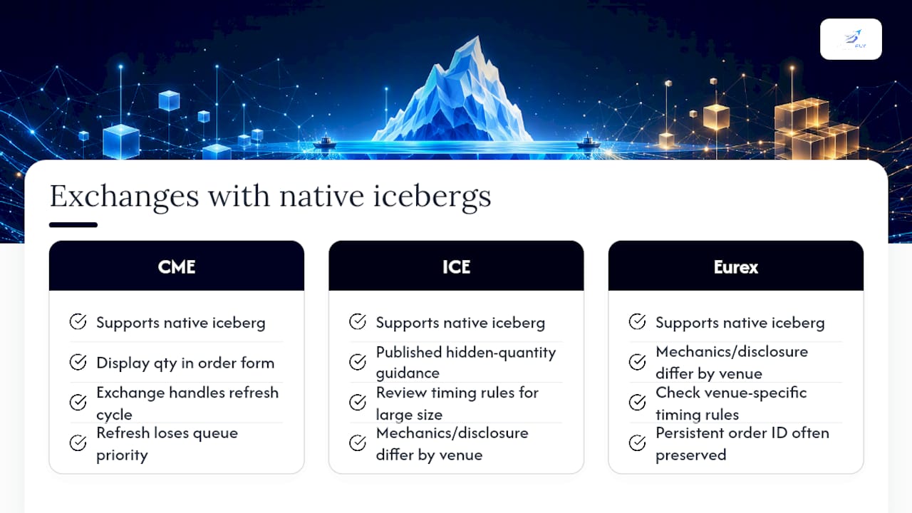 Which Exchanges Support Native Iceberg Orders? — overview diagram