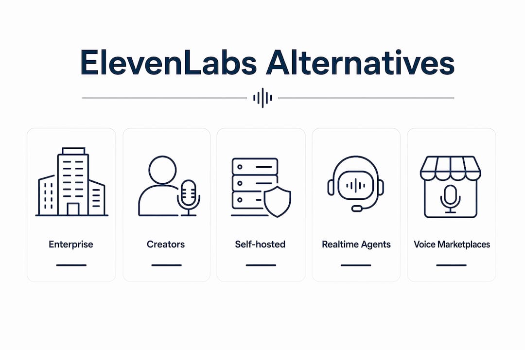 Infographic showing hierarchy of ElevenLabs alternatives