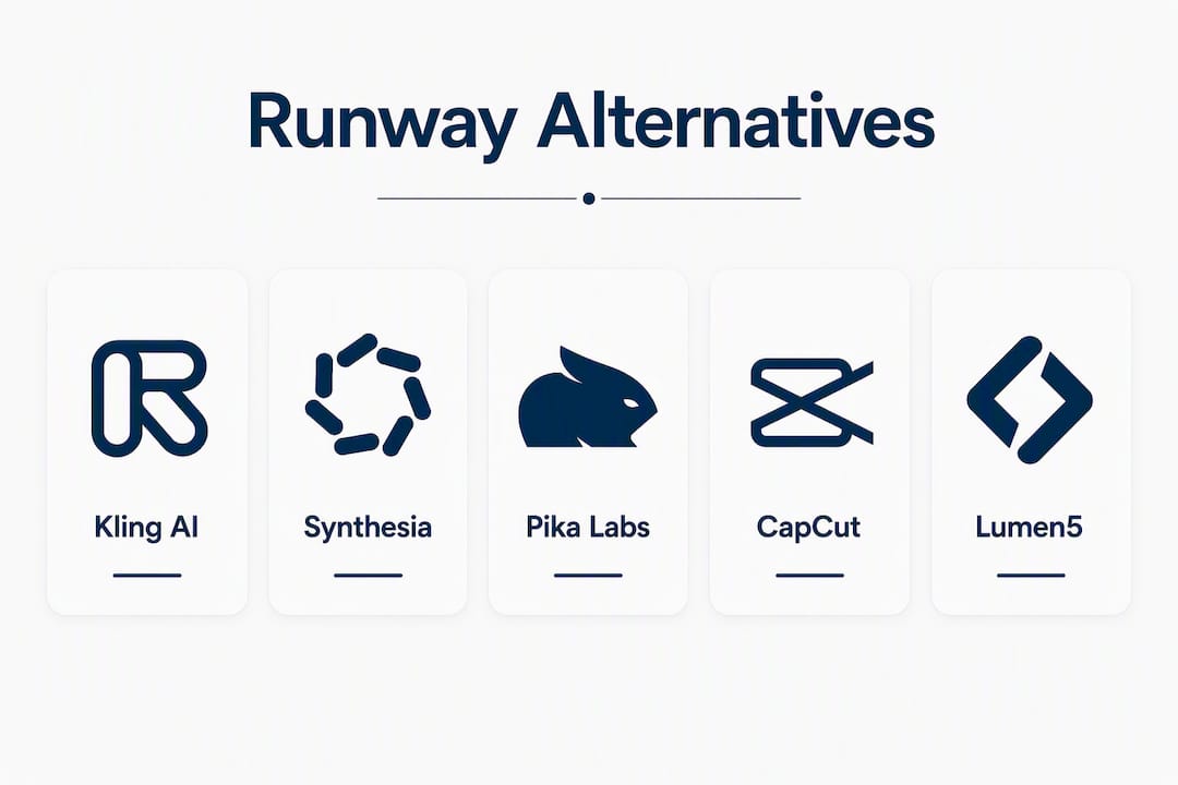Infographic showing ranked Runway alternatives
