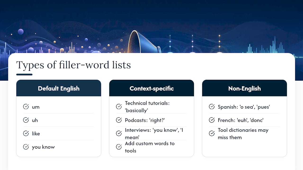 What Filler Words Should You Actually Be Removing? — overview diagram
